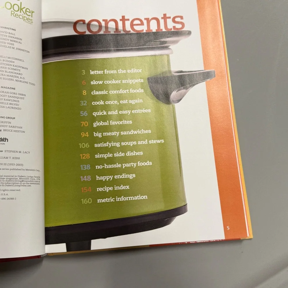 Diabetic Living‎ Favorite Slow Cooker Recipes Cookbook Healthy Meals